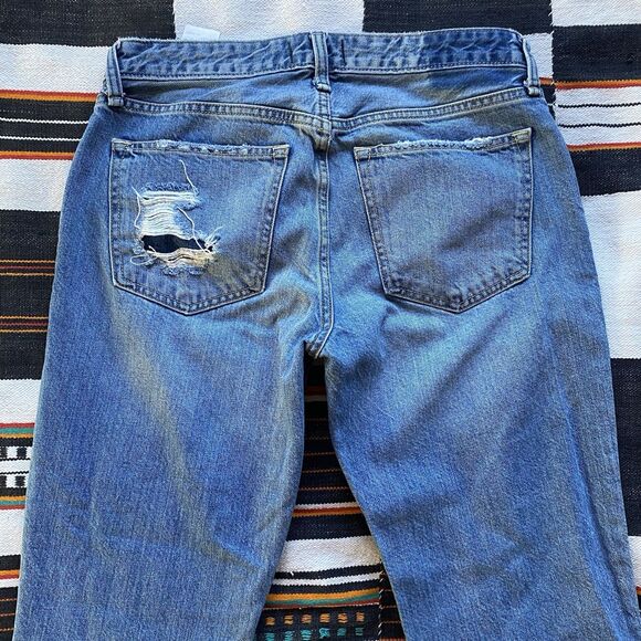 Abercrombie & Fitch Ames Low Rise Button Fly Slim Boyfriend Distressed Jeans. 26 - Picture 6 of 9